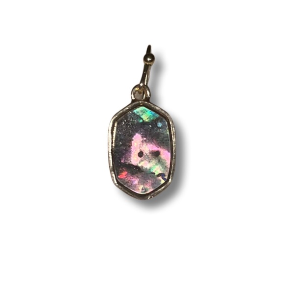 Mint Mongoose gold dangle earrings for women with abalone shell - Picture 5 of 7